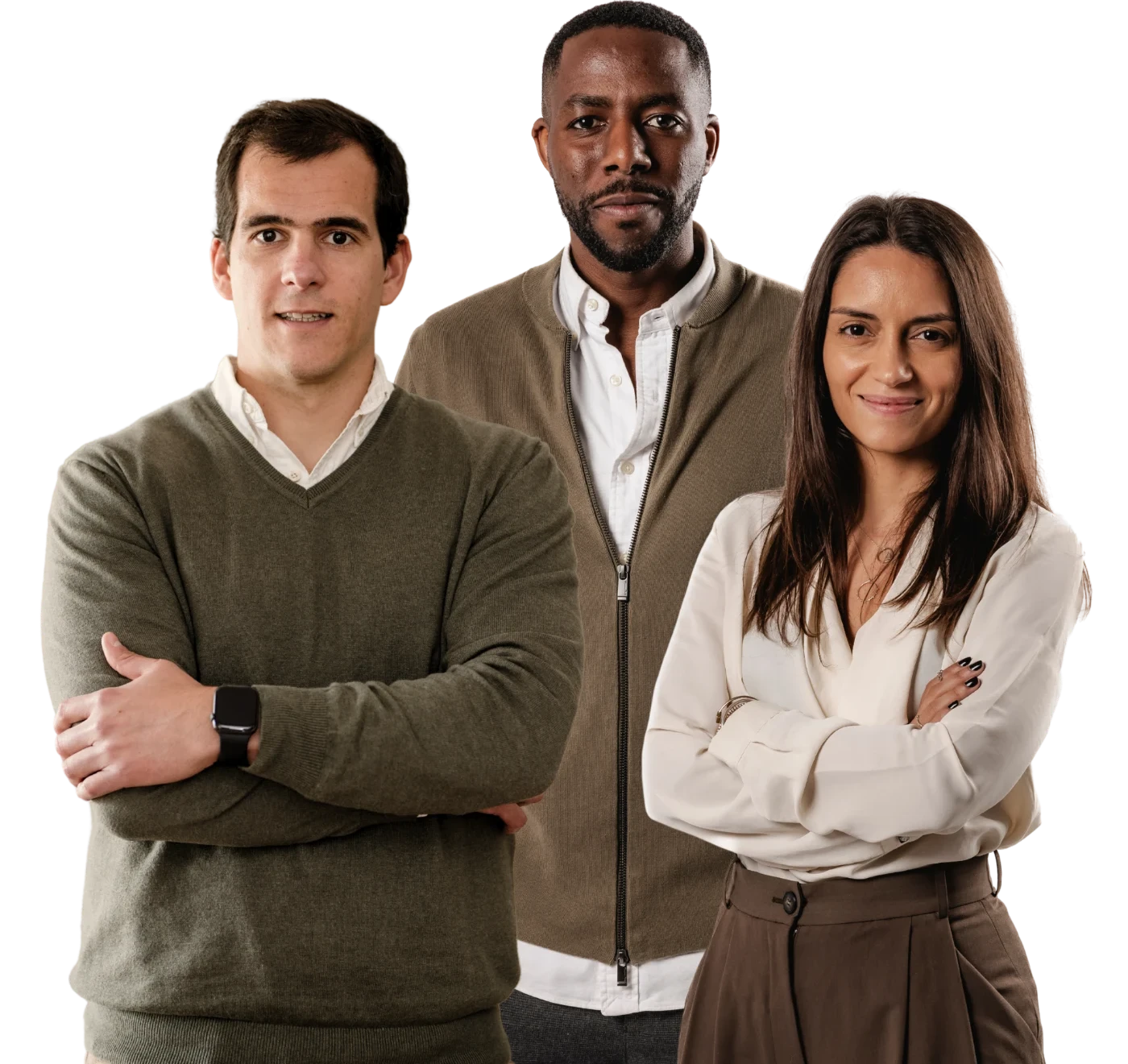 André Freitas, Raffik Baldé e Catarina Inácio